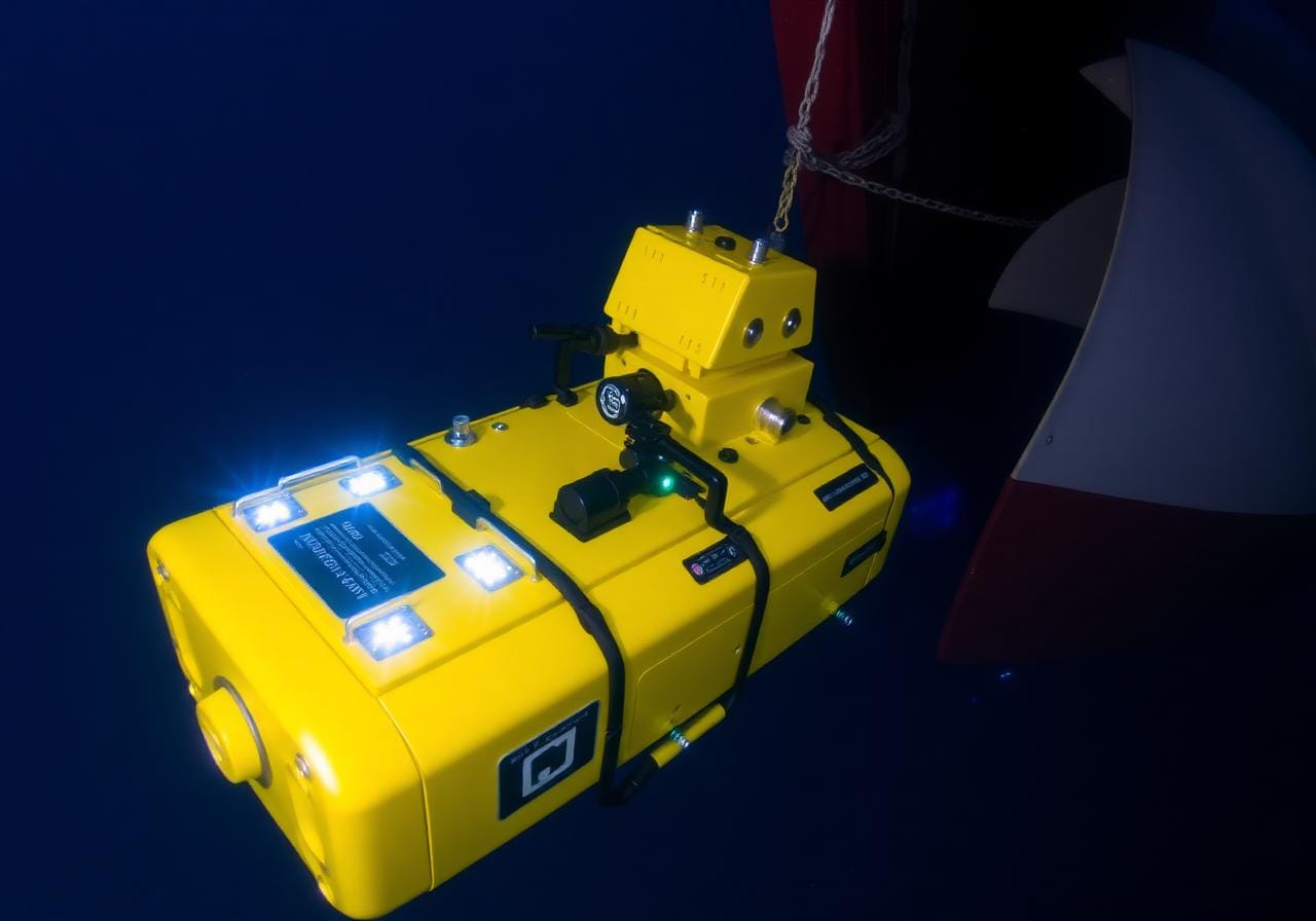 Underwater ROV inspection for maritime security operations